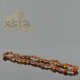 Baltic amber necklace dark cognac raw beads